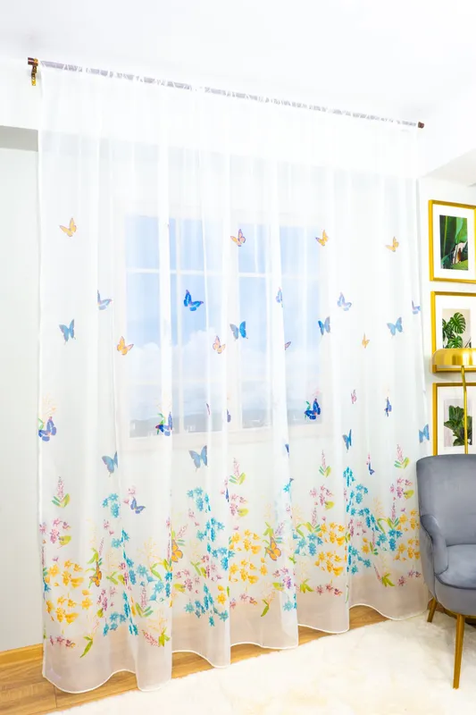 Set 2 Perdele Armonia Fluturilor 100x245cm cu Rejansa - PERD0105A_100x245_ATL