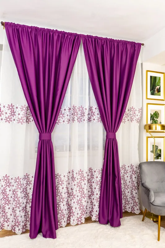 Set Venetia - Perdea din In Zambet Mov cu Alb PERD038B_300X245_D2_12_ATL si Draperii Mov Royal BOTD013_100X245_C2_08_ATL cu Rejansa Set_ATL