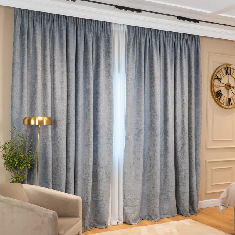 Draperie Catifelata Aurora, Gri Metalic - CHN04_PLC