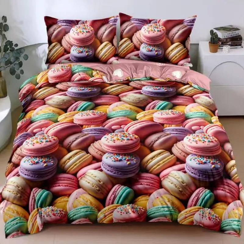 Lenjerie Bumbac Satinat cu Elastic 4 Piese - Macarons Roz - LBDEP_G122B