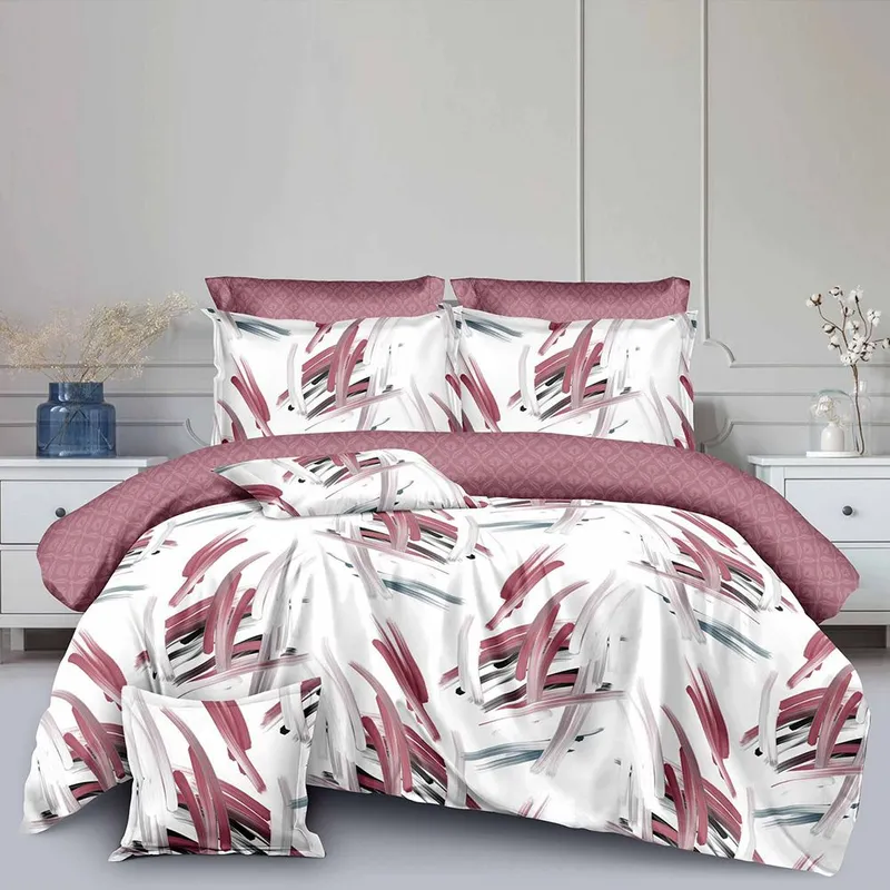 Lenjerie Finet Gros 8 Piese - Model Abstract Roz Inchis - LF8S_D113