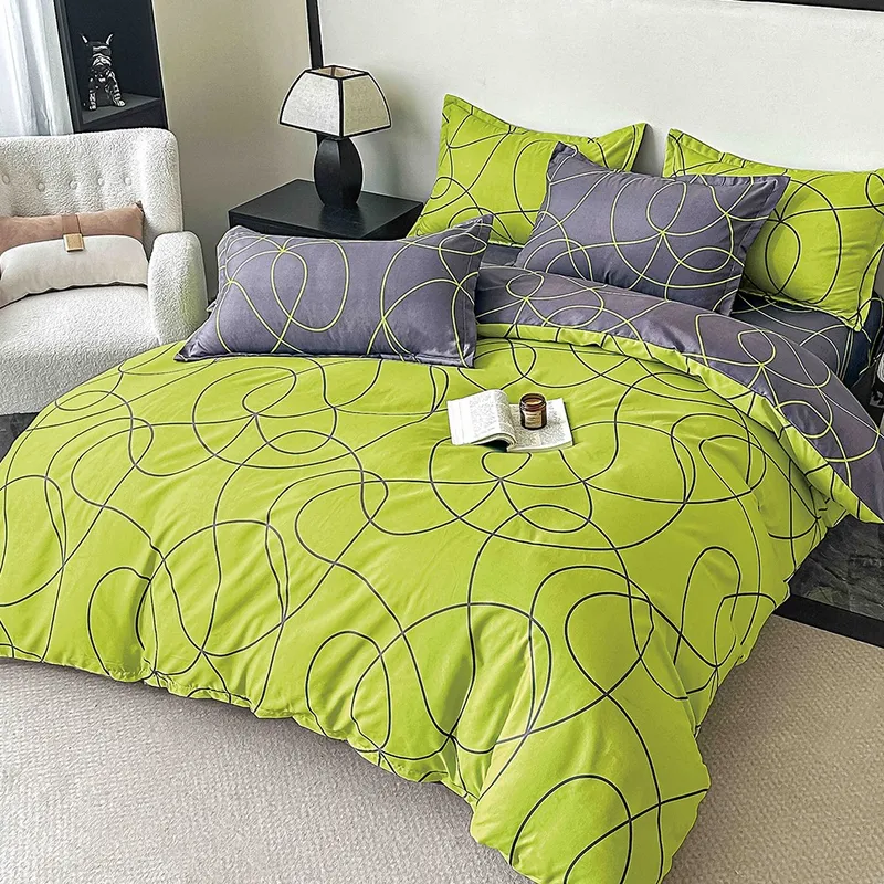 Lenjerie Finet 6 Piese cu Elastic - Verde Trasee - LFEJ_D020B