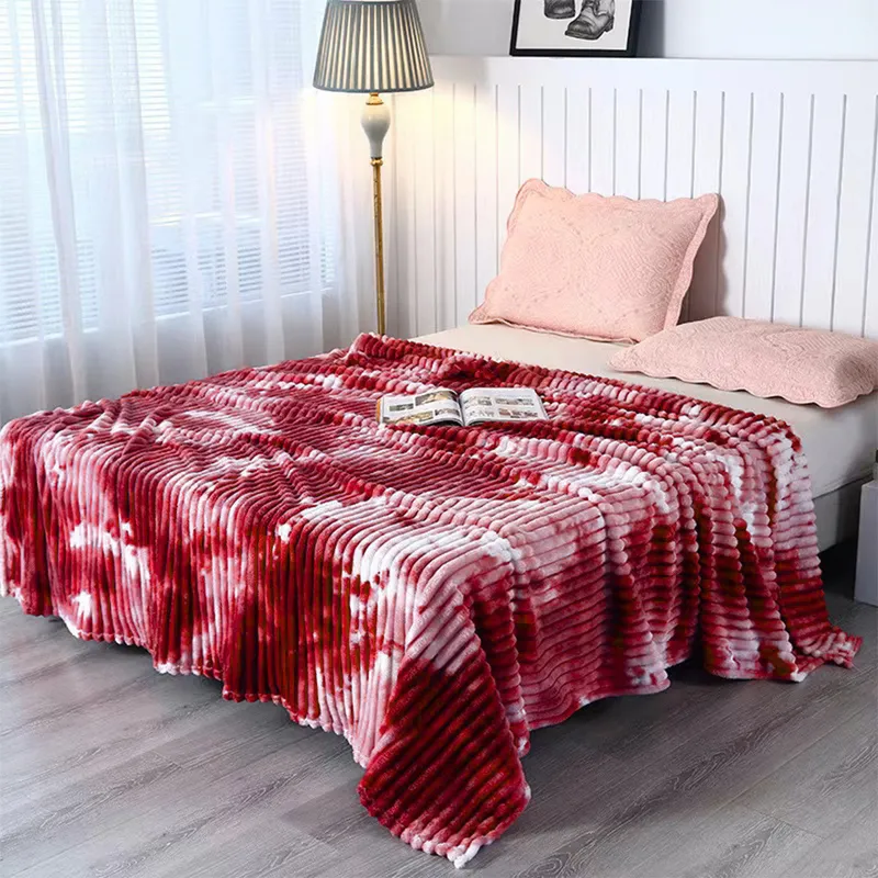 Patura Super Pufoasa 200x230cm - Grena Degrade - PCCM_U050