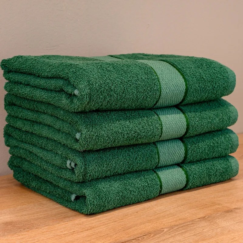 Set Prosoape 3+1 GRATIS - Verde, Bumbac 100%, Mari - 70x140 cm, 420g/mp - 4xPRSL_I032