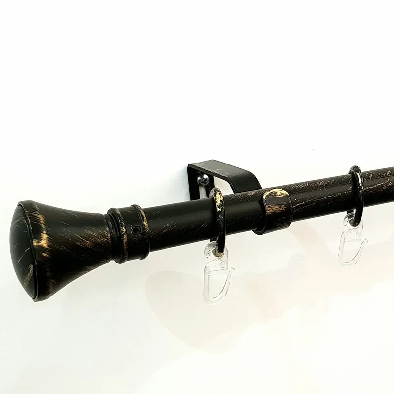 Galerie Perdea Extensibila Onyx 190-340cm - Negru - Auriu - APDGX026_190_340_APDGX