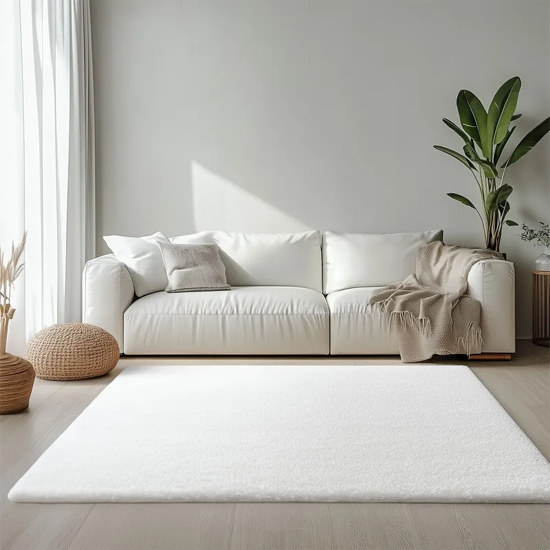Covor Alb Perlat Pufos - Happy Touch - Nor Pufos - 200x300 cm - CVHP001_200x300_CVH