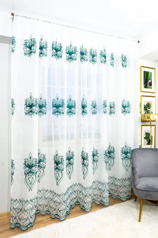 Set 2 Perdele Zodiac Verde 100x245cm cu Rejansa - PERD0100A_100x245_ATL