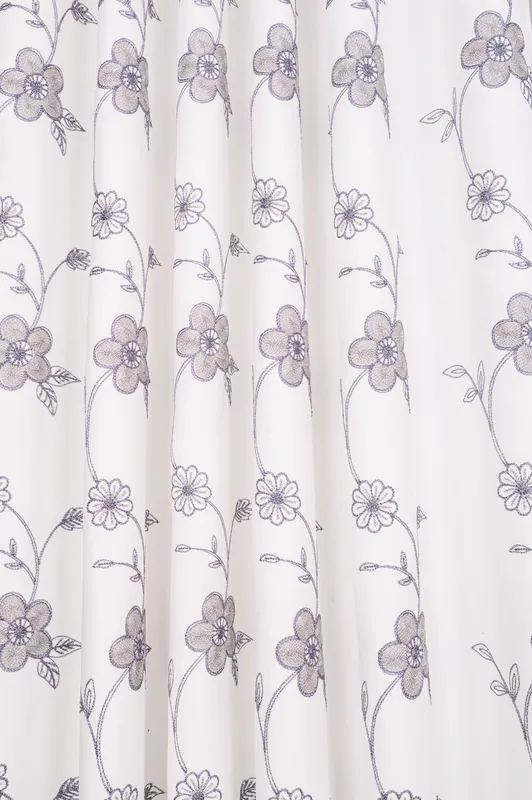 Draperie Brodata Flori pe Panza Gri - BOTD019F_PLC