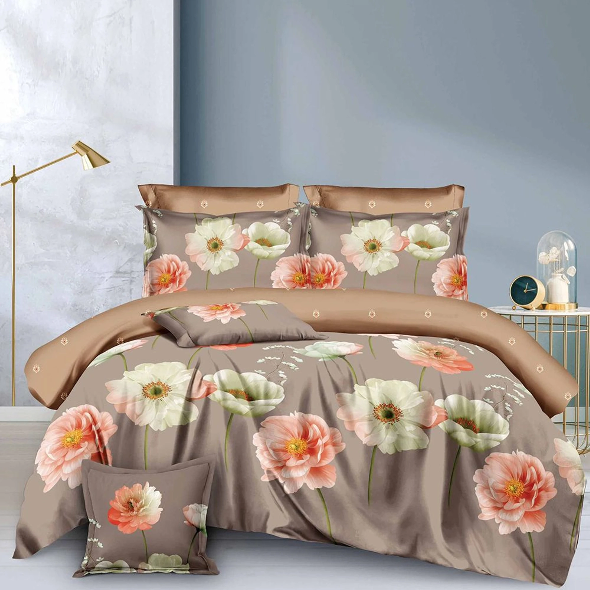 Lenjerie Finet Gros 8 Piese - Maro cu Flori Colorate - LF8S_D096
