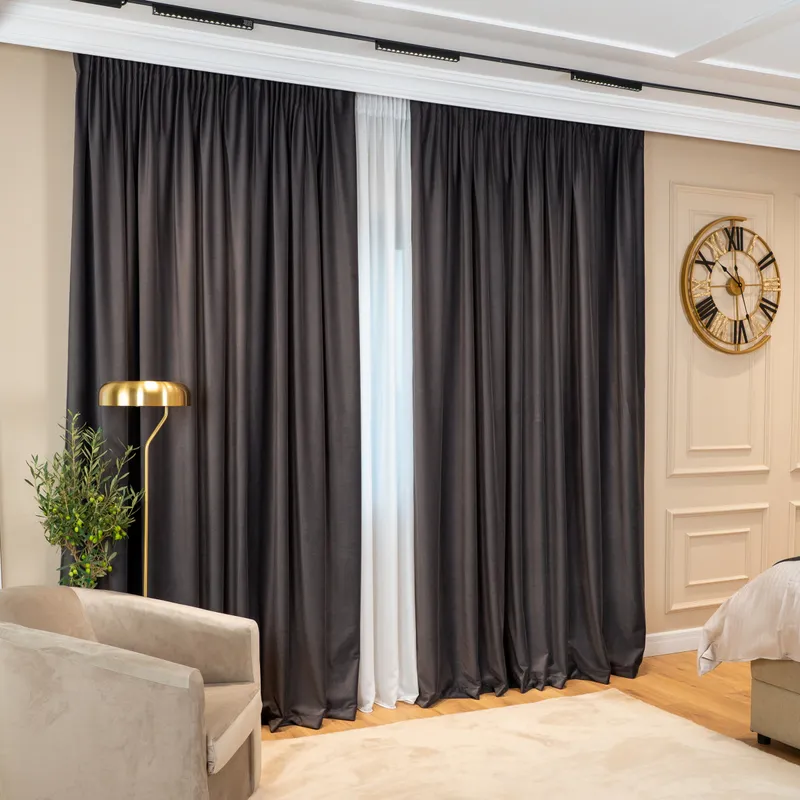 Draperia Ducesei din Catifea Nobilă, Gri Antracit - CPV18_PLC