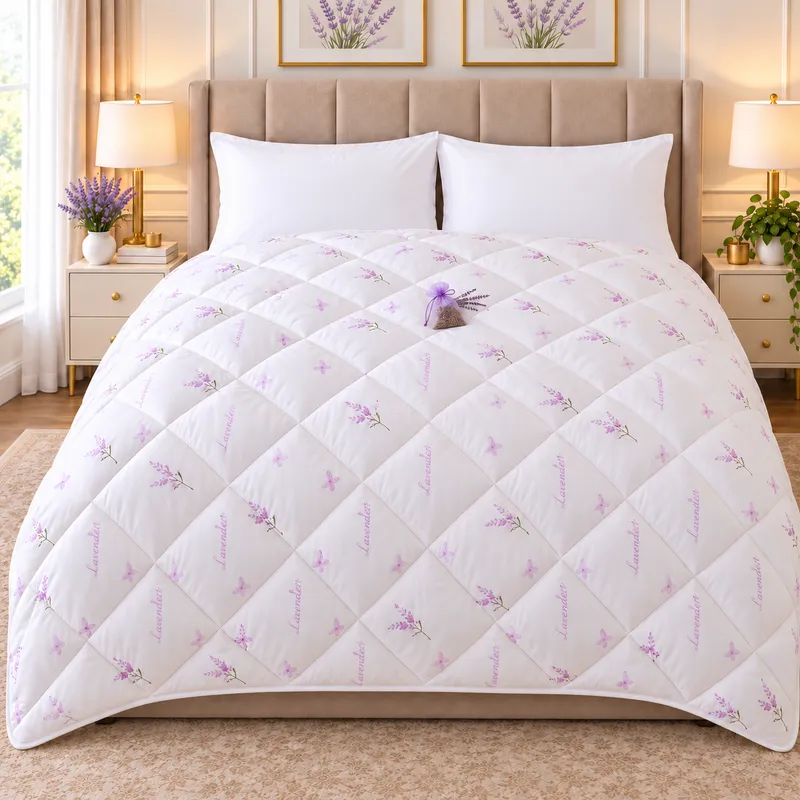 Pilota Lavanda Matlasata Groasa de Iarna 500g/mp - Alba - 200x220 cm - PM0021