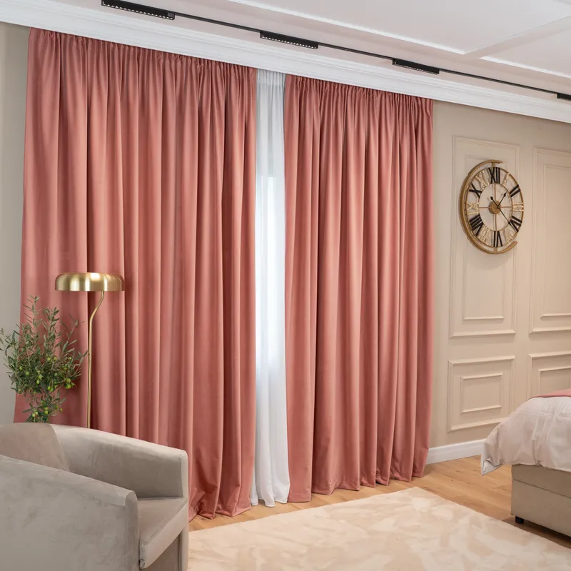 Draperia Ducesei din Catifea Nobilă, Roz Pudra - CPV11_PLC