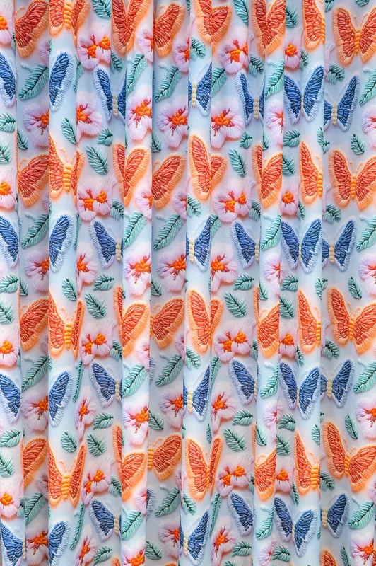 Perdea din Matase 3D True ButterFly - PERD194_PLC