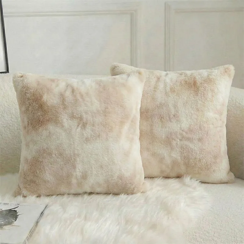 Set 2 Fete de Perna Degrade 50x50cm din Cocolino - Crem - PD_O060-1