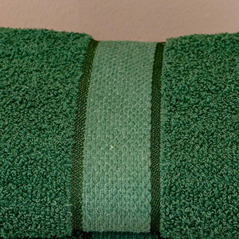 Prosop din Bumbac 100%, Verde, Medii 50x90 cm, 420 g/m²