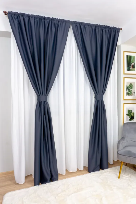 Set Naomi - Perdea Alba Voal PERD007_300x245_ATL_EMG si Draperii Gri Plumb Inchis - BOTD048_100X245_ATL_EMG cu Rejansa Set_EMG