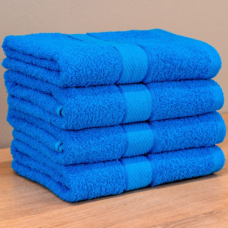 Set Prosoape 3+1 GRATIS - Turcoaz Intens, Bumbac 100%, Medii - 50x90 cm, 420g/mp - 4xPRSM_I035