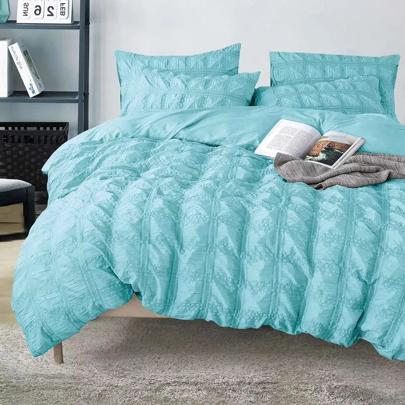 Lenjerie Creponata 6 Piese Finet Premium - Turquoise - LFPS_I054