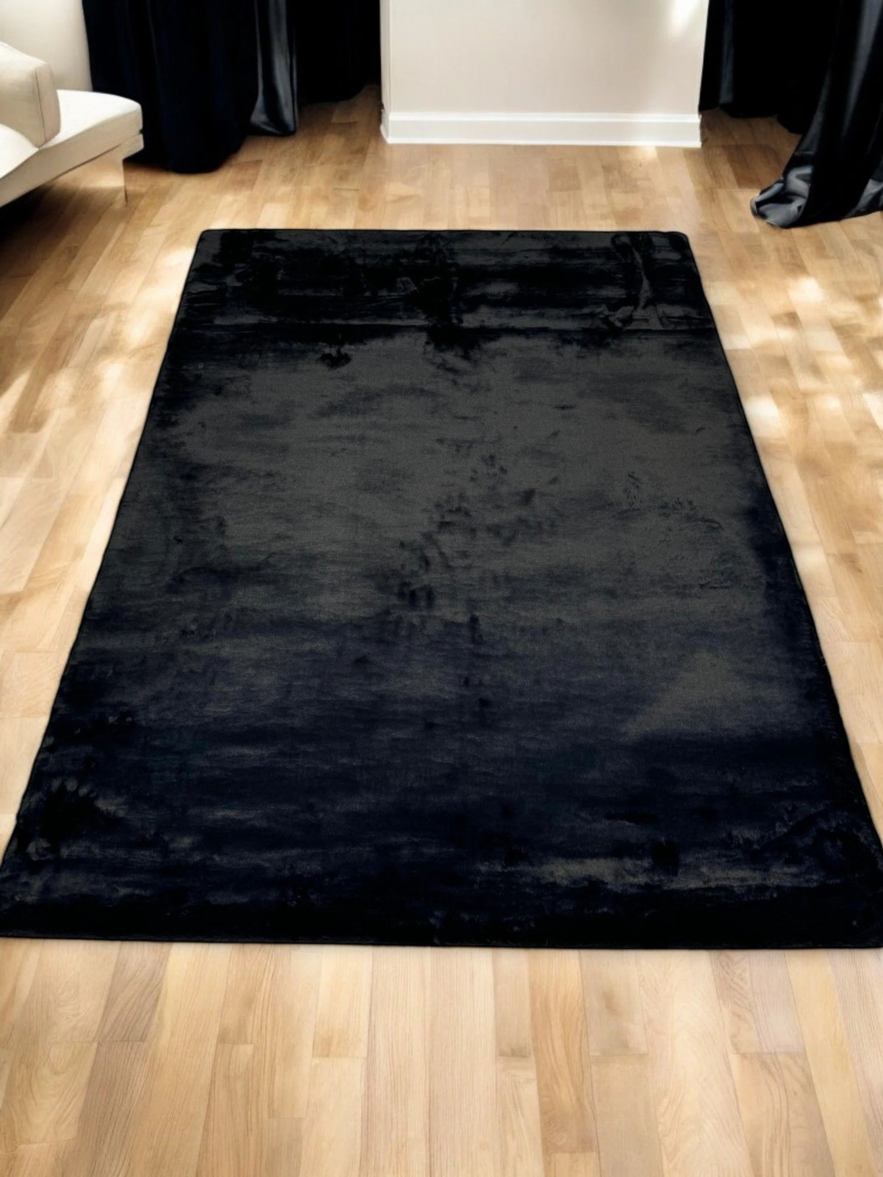 Covor Pufos Negru 120x180 cm - CVHP012_120x180_CVH