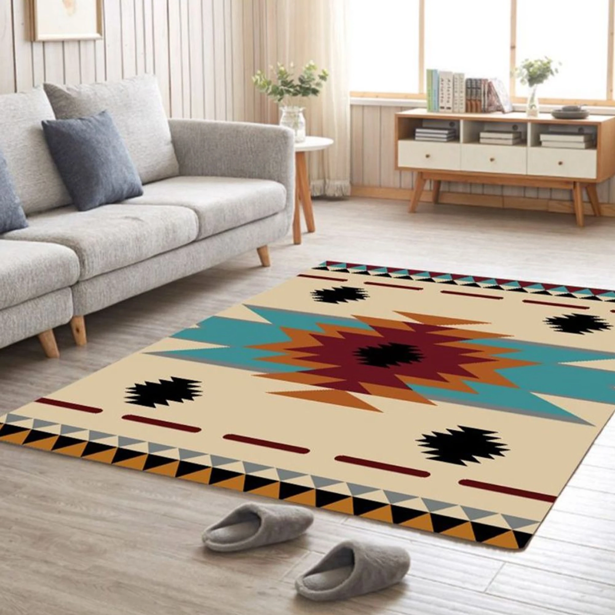 Covor Antiderapant pentru Dormitor 120x180 cm - Aztec - CVHD066_120x180_CVH
