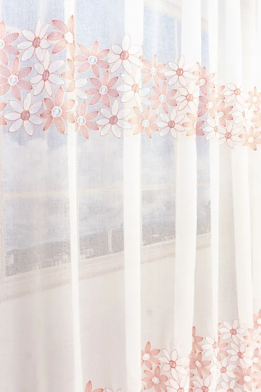 Perdea din In Zambet Roz cu Alb 300X245cm cu Rejansa - PERD045B_300X245_D3_20_ATL