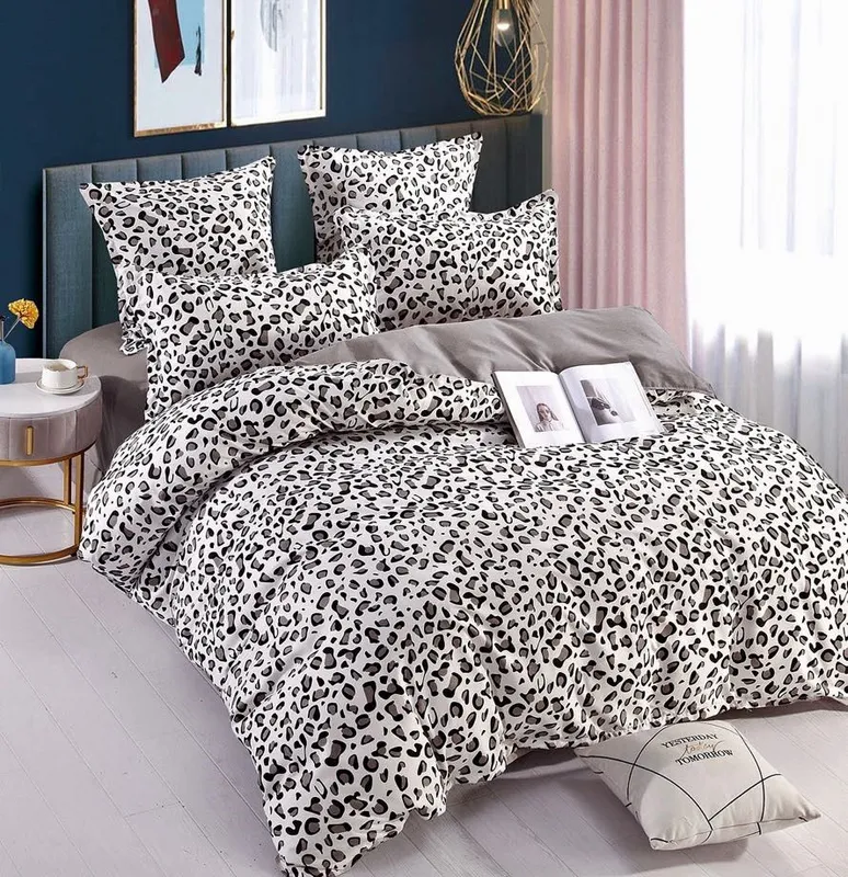 Lenjerie Bumbac Finet 6 Piese - Animal Print Gri - LFJ_B004B