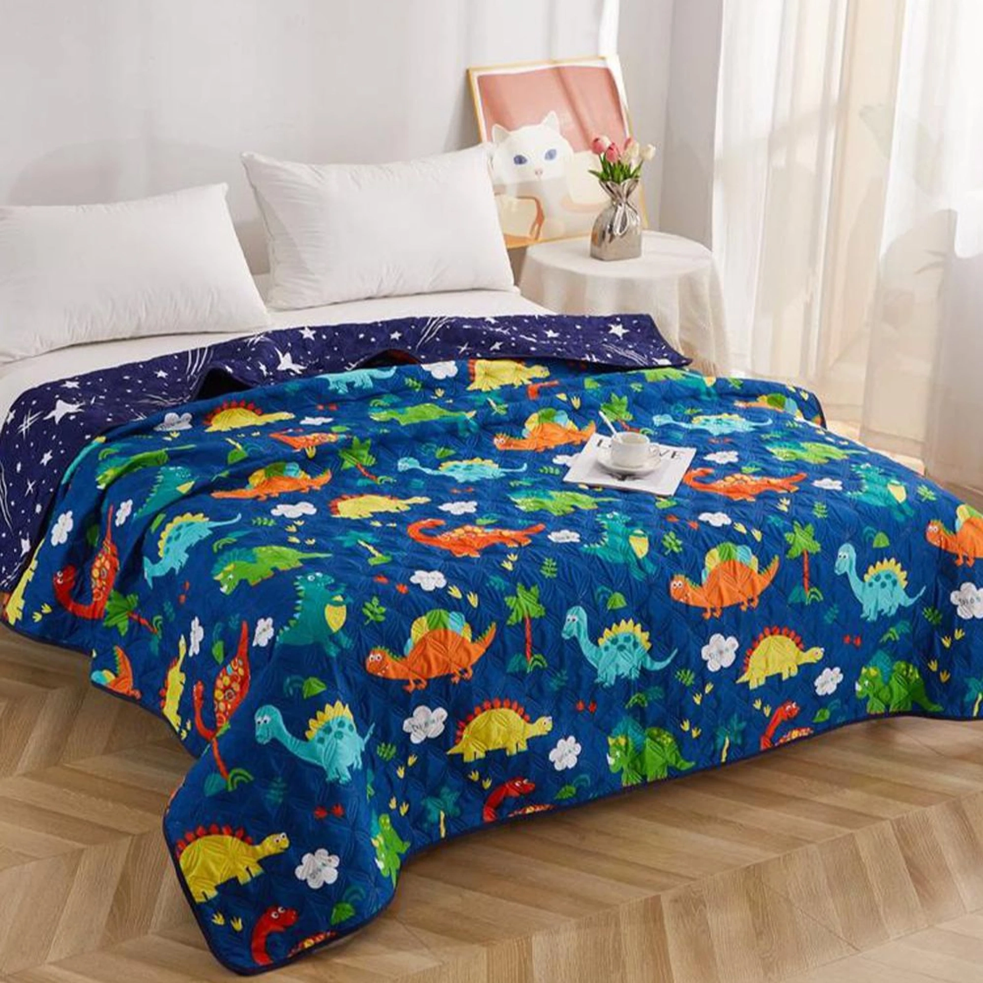 Cuvertura de Pat DUO 200x230 cm - Dino Colorati - CVBS0406X