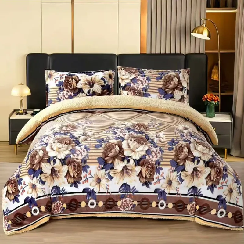 Pilota Cocolino cu Blanita Bej - 200x230cm + 2 Fete de Perna 50x70cm - Gradina Imperiala - PMG_SCA007