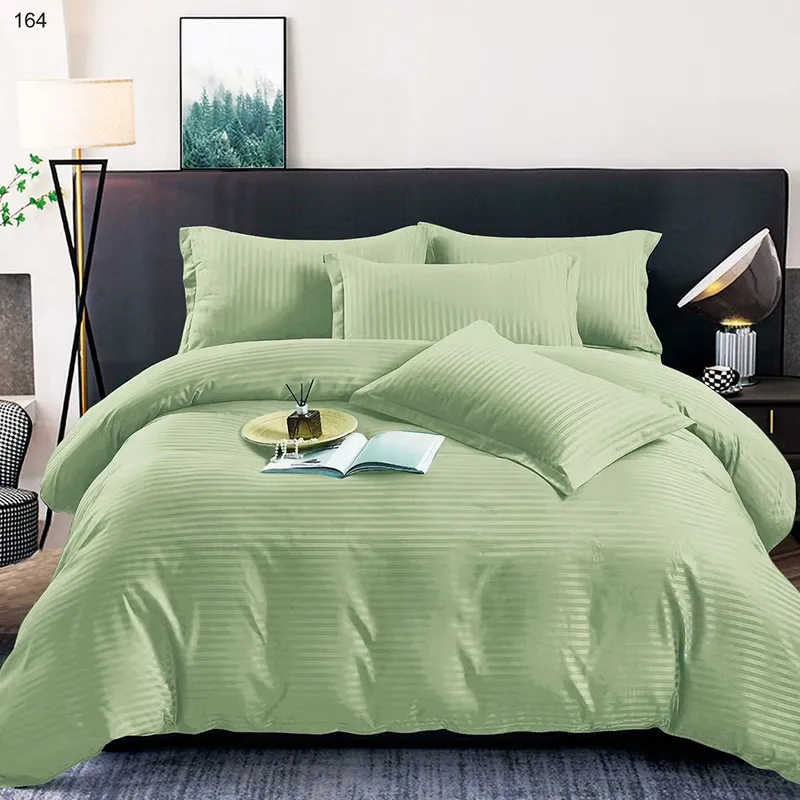 Lenjerie pentru Copii Damasc 4 Piese - Verde Fistic - LFSGS_F036