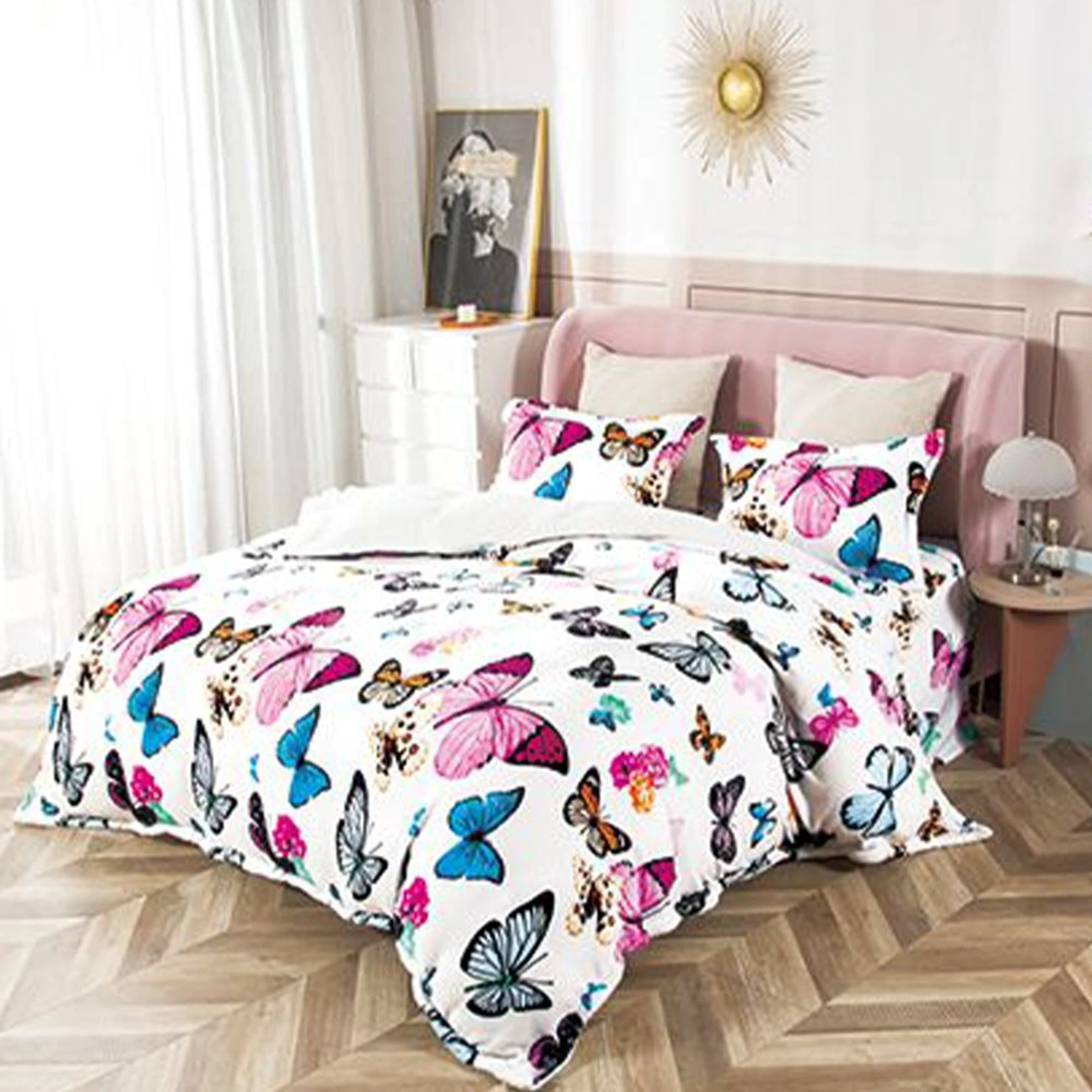 Lenjerie Cocolino cu Blanita  4 Piese - Fluturi Colorati - CBB4M039