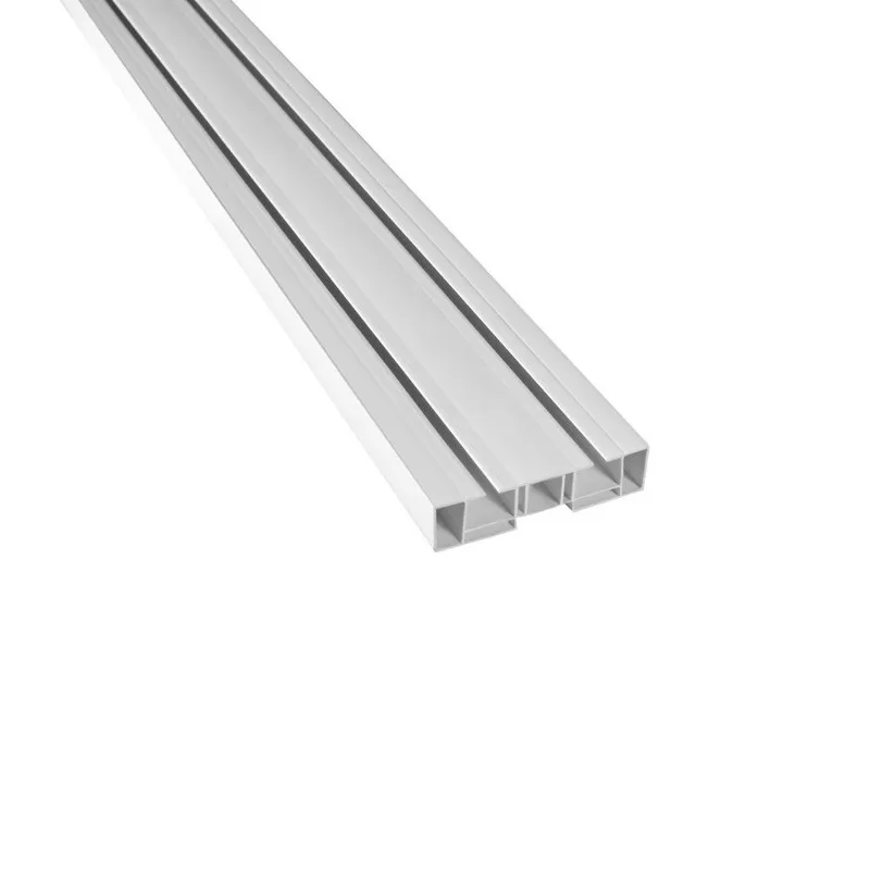 Sina Perdea Dubla din PVC 150 cm, 2 Canale, cu Accesorii Incluse - Alb - APDSNP002_150_APDSNP