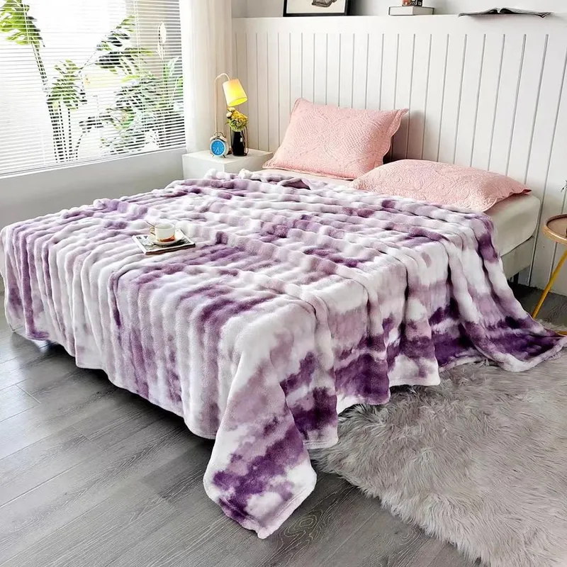Patura Super Pufoasa 200x230cm - Mov Degrade - PCCS_U083