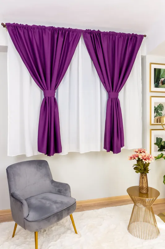 Draperie Scurta Blackout Mov Royal - BOTD013S_PLC