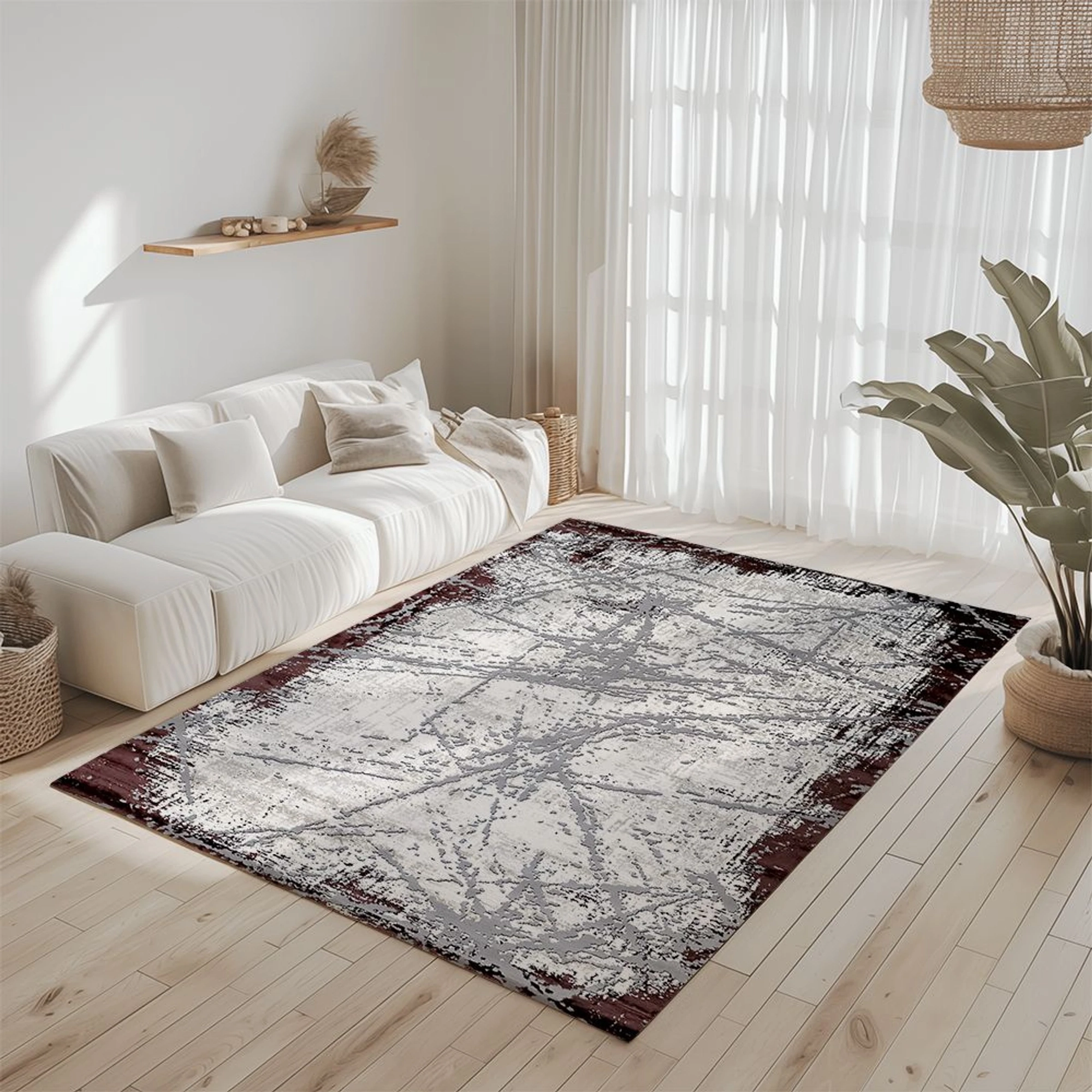 Covor pentru Dormitor 200x300 cm - Model Abstract Maro - CVHD081_200x300_CVH