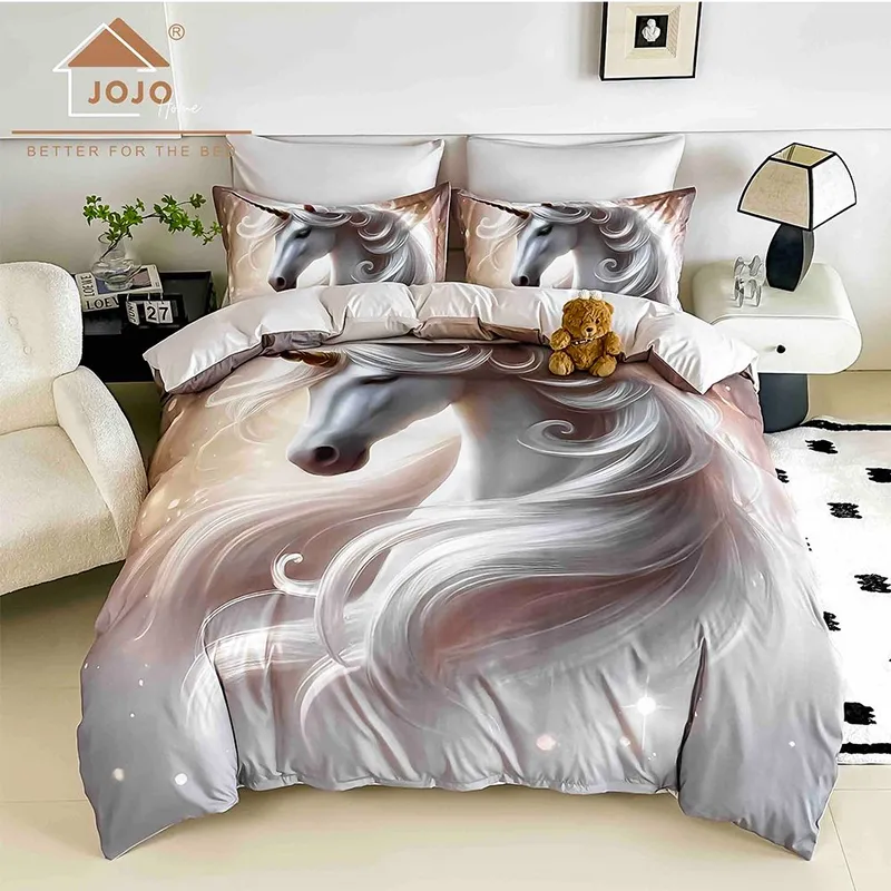 Lenjerie 6 Piese Bumbac Finet 5D cu Elastic - Unicorn Roz Pstel - LFDEJ_O017B