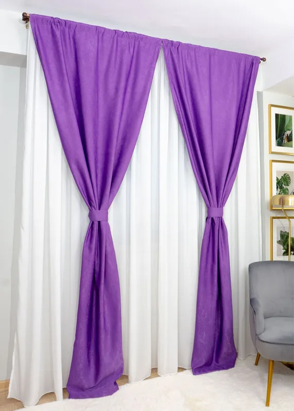 Set Venus - Perdea Alba Voal  PERD007_300x245_D1_20_ATL si Draperii Soft Mov - DRPS007D_100X245_A1_10_ATL cu Rejansa Set_ATL