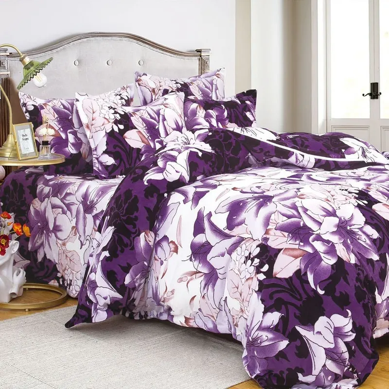 Lenjerie Cocolino cu Elastic 6 Piese - Flori de Liliac - CBE6M_R107