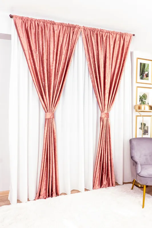 Set 2 Draperii din Catifea Find Gold Roz Pudra 100x245cm cu Rejansa - CTFDA530_100X245_A1_02_ATL
