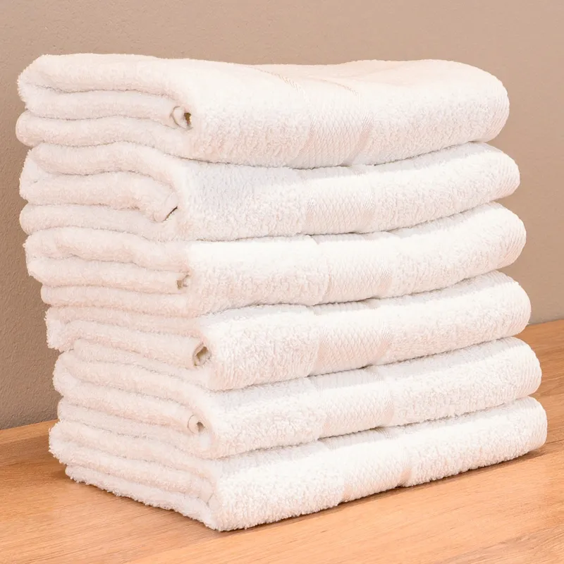Set Prosoape 5+1 GRATIS - Alb Imaculat, Bumbac 100%, Medii - 50x90 cm. Ideale pentru Față și Mâini, Uscare Rapidă și Textură Pufoasă - 420g/mp - PRSM001