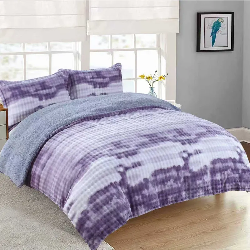 Pilota Cocolino cu Blanita, 200x230cm + 2 Fete de Perna 50x70cm, Mov Degrade - PMG_N016C