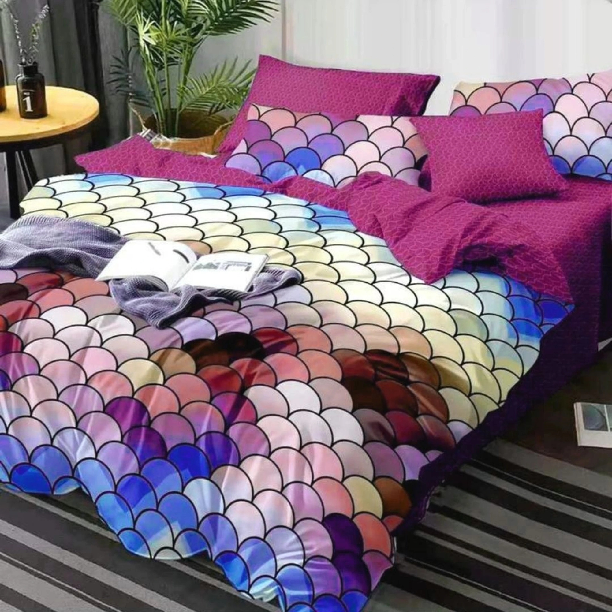 Lenjerie Finet 6 Piese - Solzi Multicolori - LFS_A099B