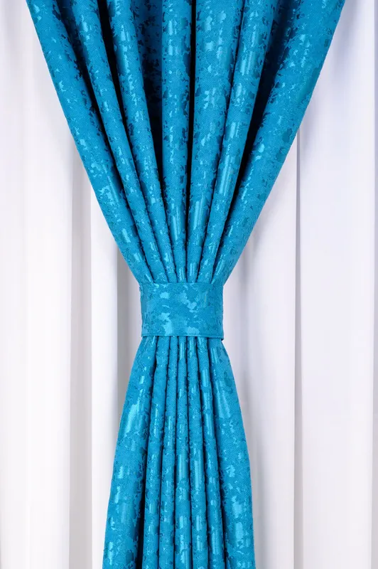 Draperie Bleu Turcoaz Striat - STR009_PLC