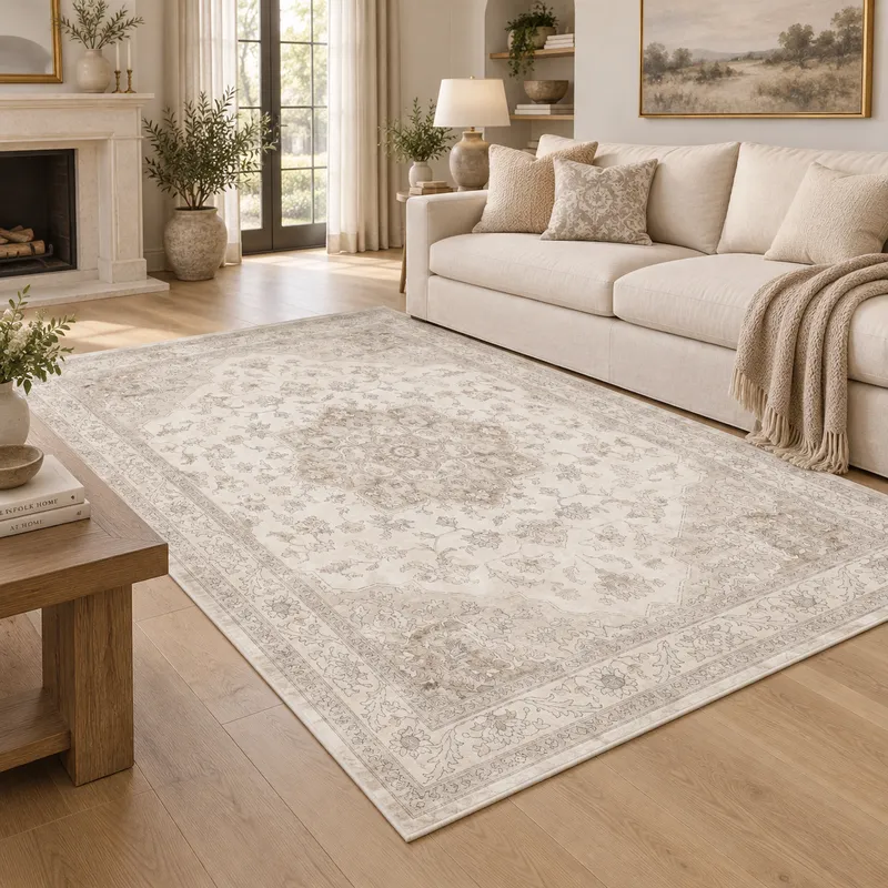 Covor Living Ivory, Oriental, Bej - Crem, 160x230 cm, Polipropilena - T050