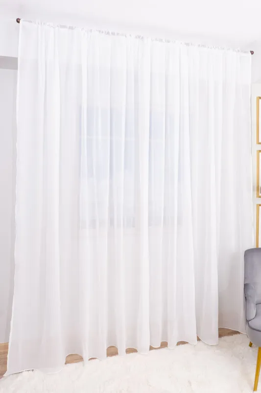 Set 2 Perdele din Voal Premium  100x245cm cu Rejansa - PERD015D_100x245_ATL