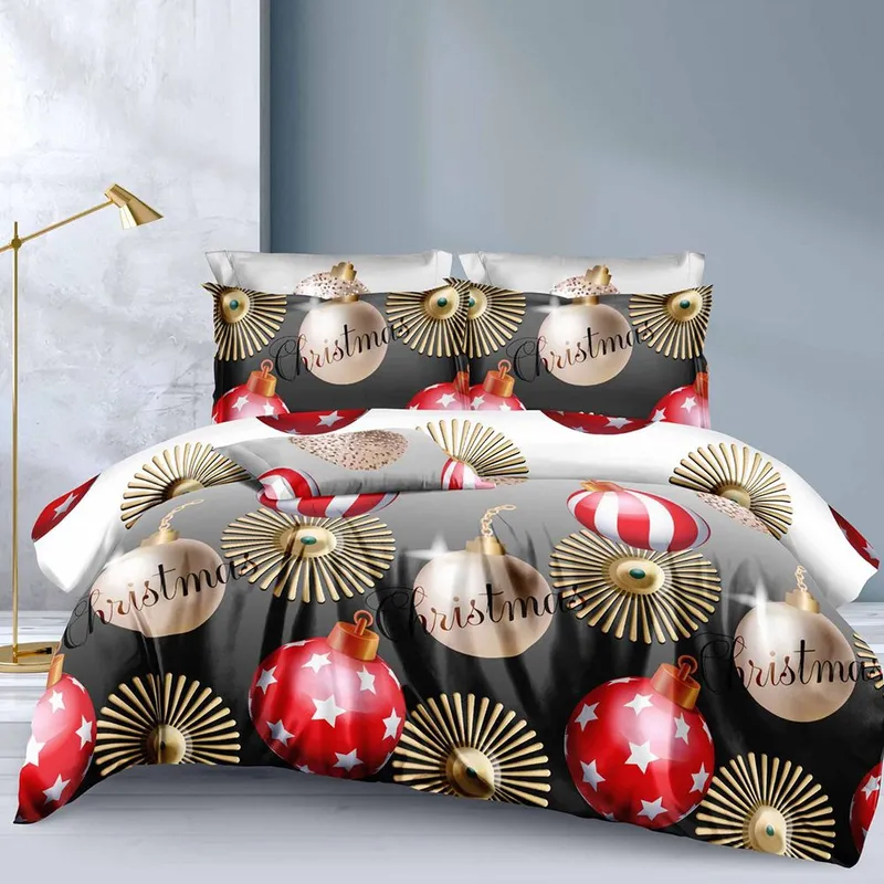 Lenjerie Bumbac Finet 6 piese - Globulete Christmas - LFCS_B088B