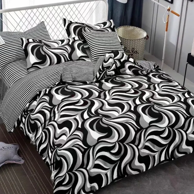 Lenjerie Finet 6 Piese - Zebra cu Gri - LFS_C053C