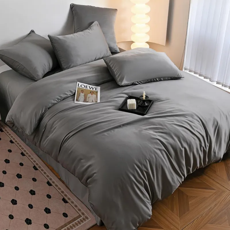 Lenjerie Premium 6 Piese din Matase - Gri - LPMN_B165B