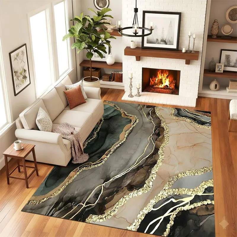 Covor Antiderapant pentru Dormitor 200x300 cm - Find Gold Line - CVHD105_200x300_CVH