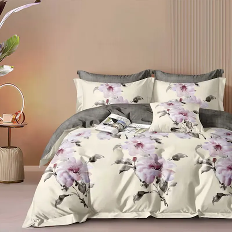 Lenjerie Finet 6 Piese - Crem cu Flori de Cires - LFS_C055D