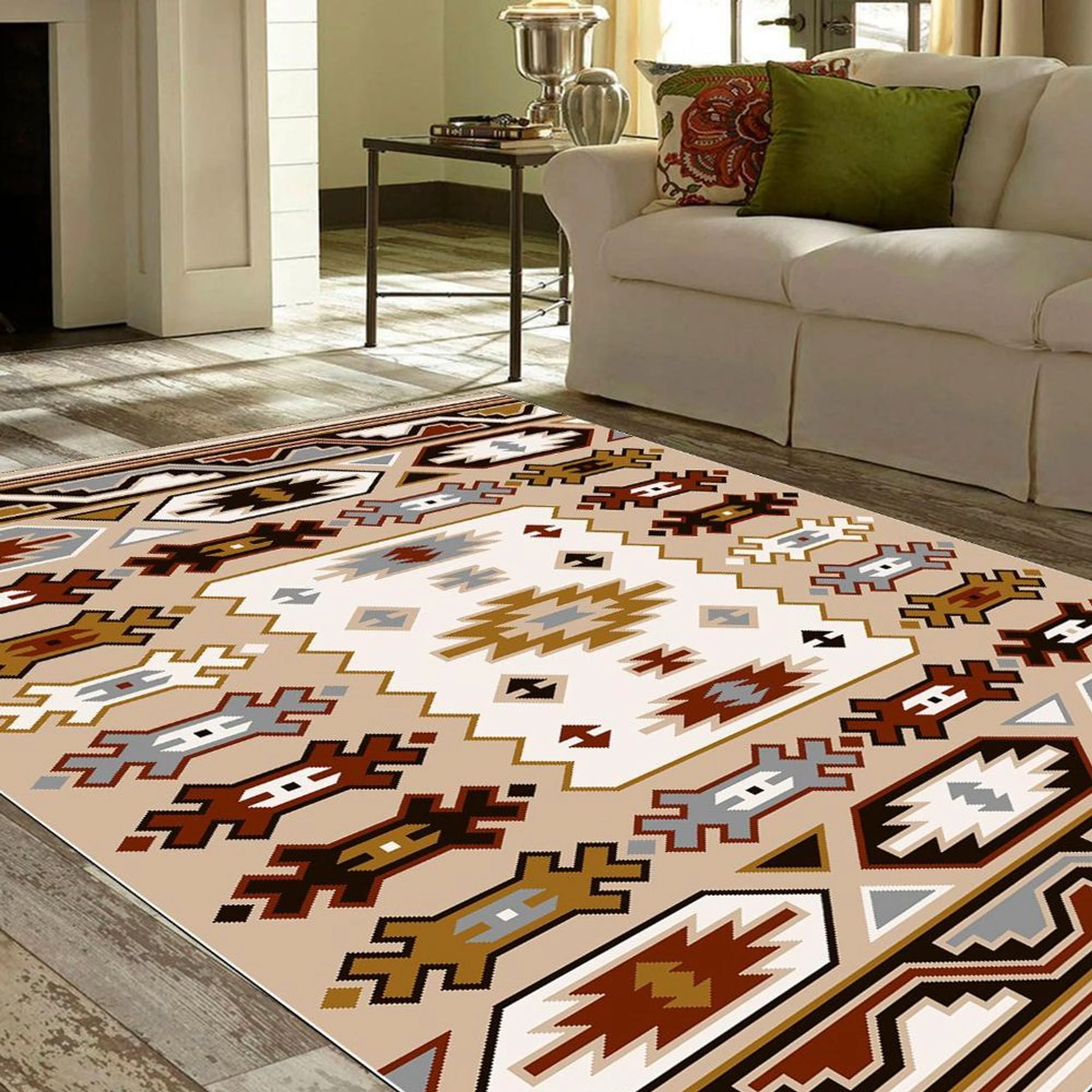Covor Antiderapant pentru Dormitor 120x180 cm - Traditional Cappuccino - CVHB050_120x180_CVH